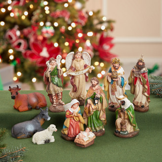 Thumbnail 12: Kurt Adler Kurt Adler 6-Inch Nativity Set with 11 Figures. 