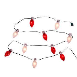 Thumbnail 2: Kurt Adler Kurt Adler UL 10-Light Red and White Giant C7 Light Set. 