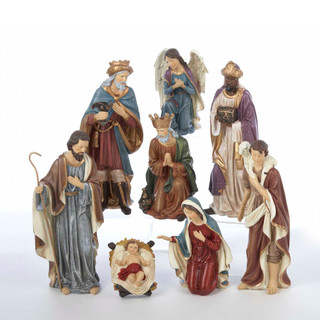 Thumbnail 4: Kurt Adler 8 Piece 9-Inch Resin Nativity Set 