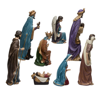 Thumbnail 6: Kurt Adler 8 Piece 9-Inch Resin Nativity Set 