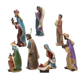 Thumbnail 10: Kurt Adler 8 Piece 6.25-Inch Resin Nativity Set 
