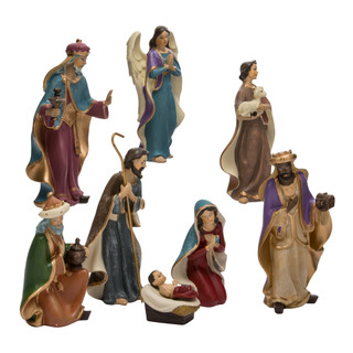 Thumbnail 6: Kurt Adler 8 Piece 6.25-Inch Resin Nativity Set 