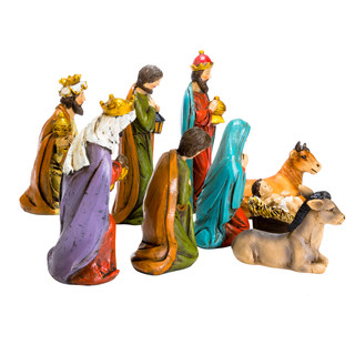 Thumbnail 8: Kurt Adler Kurt Adler 5-inch Resin Nativity, 9 Piece Set. 