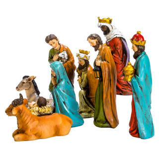 Thumbnail 10: Kurt Adler Kurt Adler 5-inch Resin Nativity, 9 Piece Set. 