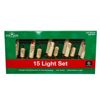 Thumbnail 6: Kurt Adler Kurt Adler UL 15-Light Triple Candle Extended Light Set 