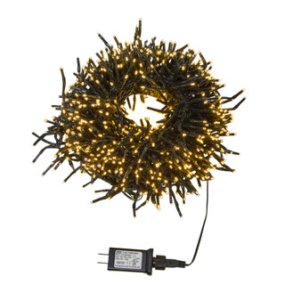 Thumbnail 8: Kurt Adler 1000-Light 33-Foot Cluster Garland, Warm White LED Bulbs 