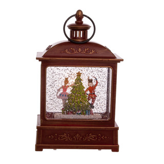Thumbnail 4: Kurt Adler 8-Inch Battery-Operated Lit Nutcracker Swirl Water Lantern 