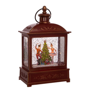 Thumbnail 6: Kurt Adler 8-Inch Battery-Operated Lit Nutcracker Swirl Water Lantern 