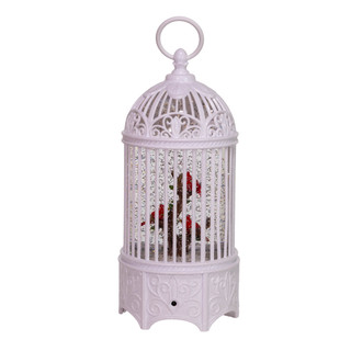 Thumbnail 12: Kurt Adler Kurt Adler 10.25-Inch LED Swirl Cardinals Water Bird Cage 
