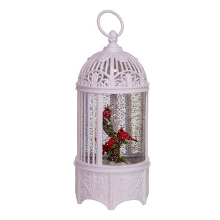 Thumbnail 6: Kurt Adler Kurt Adler 10.25-Inch LED Swirl Cardinals Water Bird Cage 