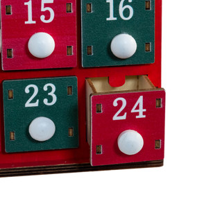 Thumbnail 6: Kurt Adler Kurt Adler 15.75-Inch Pre-Lit Wooden Advent Calender 