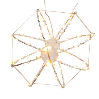 Thumbnail 4: Kurt Adler Kurt Adler 8 in. Warm White LED Foldable Metal Sphere 