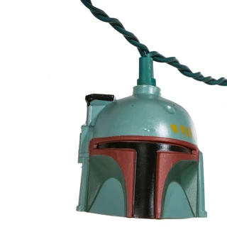 Thumbnail 12: Star Wars Kurt Adler 10-Light Boba Fett Helmet Light Set. 