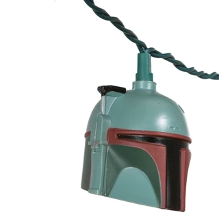 Thumbnail 10: Star Wars Kurt Adler 10-Light Boba Fett Helmet Light Set. 