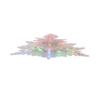 Thumbnail 10: Kurt Adler 20-Light 10-In. Clear Snowflake Tree Topper w/ RGB LED Bulbs 