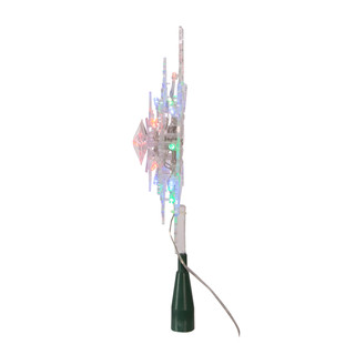 Thumbnail 8: Kurt Adler 20-Light 10-In. Clear Snowflake Tree Topper w/ RGB LED Bulbs 