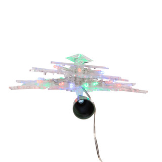 Thumbnail 12: Kurt Adler 20-Light 10-In. Clear Snowflake Tree Topper w/ RGB LED Bulbs 