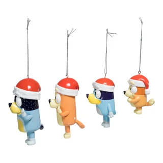 Thumbnail 6: Kurt Adler Bluey and Family 4 Piece Ornament Set 