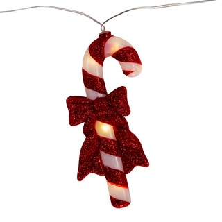 Thumbnail 4: Kurt Adler 30-Light 5 Piece Battery-Operated Candy Cane Light Set 