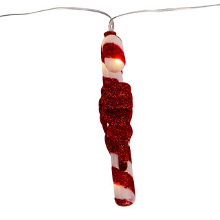 Thumbnail 6: Kurt Adler 30-Light 5 Piece Battery-Operated Candy Cane Light Set 