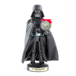 Thumbnail 4: Star Wars Kurt Adler 10-Inch Darth Vader with Death Star Nutcracker. 