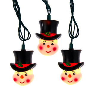 Thumbnail 2: Kurt Adler Kurt Adler UL 10-Light Snowman Head Light Set 
