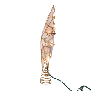 Thumbnail 5: Kurt Adler Kurt Adler 9.65-Inch UL 10-Light 8-Point Capiz Star Lighted. 