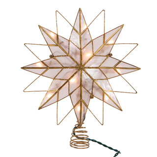 Thumbnail 3: Kurt Adler Kurt Adler 9.65-Inch UL 10-Light 8-Point Capiz Star Lighted. 