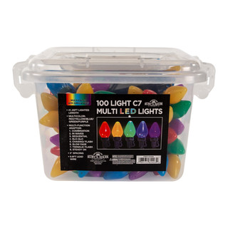 Thumbnail 16: Kurt Adler Kurt Adler 100-Light C7 Multicolored String Light Set 