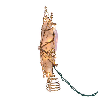 Thumbnail 6: Kurt Adler Kurt Adler 10-Light 6-Point Capiz Star Treetop. 