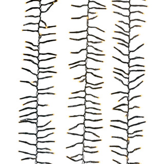 Thumbnail 2: Kurt Adler 480-Light 16-Ft Connectable Warm White LED Cluster Garland 