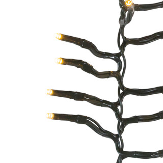Thumbnail 6: Kurt Adler 480-Light 16-Ft Connectable Warm White LED Cluster Garland 
