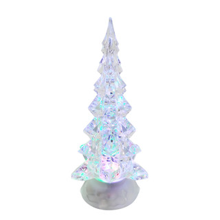 Thumbnail 1: Kurt Adler 10.25-Inch Battery-Operated LED Clear Tree Tablepiece 