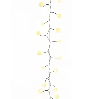 Thumbnail 4: Kurt Adler 100-Light 8-Ft Warm White LED Bead Cluster Garland 