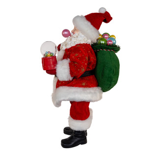 Thumbnail 10: Kurt Adler Kurt Adler 10.5-Inch Fabriché Bubblegum Santa 
