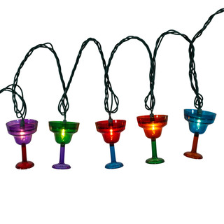 Thumbnail 2: Kurt Adler Kurt Adler 12-Foot UL 10-Light Margarita Glass Light Set 