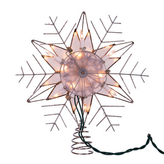 Thumbnail 6: Kurt Adler Kurt Adler 10-Light 10-Inch Silver Capiz Wire Snowflake. 