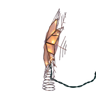Thumbnail 10: Kurt Adler Kurt Adler 10-Light 10-Inch Silver Capiz Wire Snowflake. 