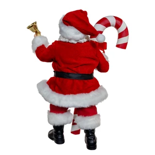 Thumbnail 6: Kurt Adler Kurt Adler 10.5-Inch Fabriché Santa WIth Candy Cane 