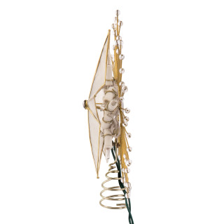 Thumbnail 10: Kurt Adler Kurt Adler 10-Inch 5-Point Capiz Star Treetop with Rays. 