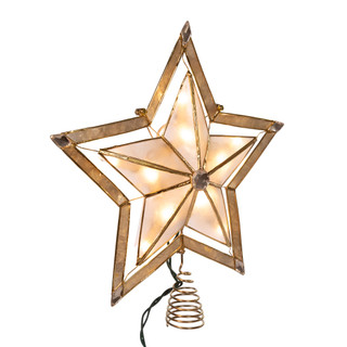 Thumbnail 2: Kurt Adler Kurt Adler 10-Inch 5-Point Large Star with Smoke Capiz. 