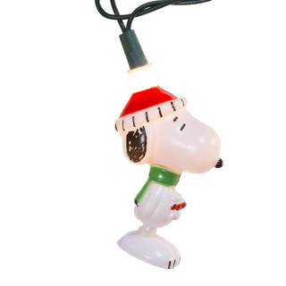Thumbnail 6: Peanuts Kurt Adler 10-Light 11-Foot Peanuts Snoopy Light Set. 