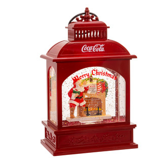 Thumbnail 4: Kurt Adler 9-Inch Battery-Operated LED Coke Santa Lantern 
