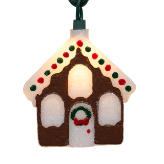 Thumbnail 2: Kurt Adler Kurt Adler UL 10-Light Gingerbread House Light Set 