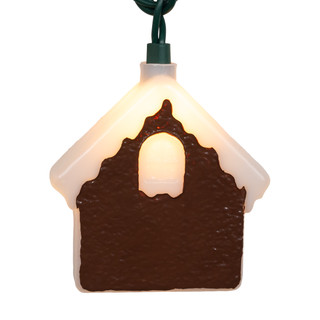 Thumbnail 8: Kurt Adler Kurt Adler UL 10-Light Gingerbread House Light Set 