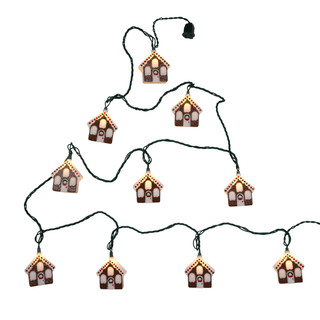Thumbnail 4: Kurt Adler Kurt Adler UL 10-Light Gingerbread House Light Set 