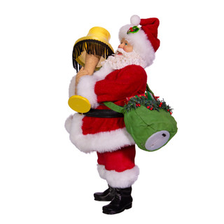 Thumbnail 12: Kurt Adler 10-Inch Leg Lamp Fabriche Santa with Light 