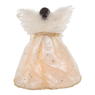 Thumbnail 4: Kurt Adler Kurt Adler 12-Inch UL 10-Light Ivory & Gold African American 