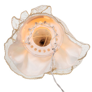Thumbnail 6: Kurt Adler Kurt Adler 12-Inch UL 10-Light Ivory & Gold African American 