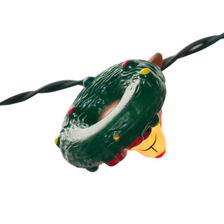 Thumbnail 14: RUDOLPH Rudolph 10-Light Rudolph Head with Wreath Light Set 